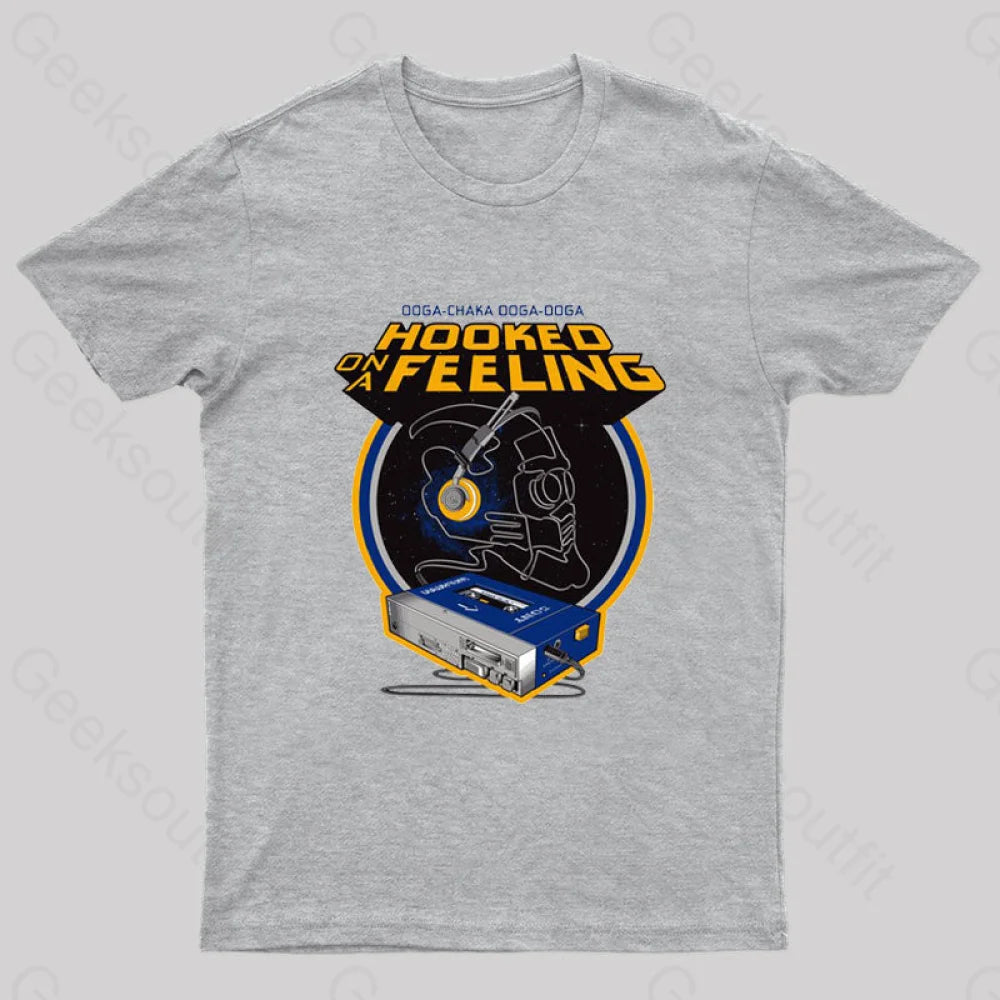 Hooked on a Feeling Nerd T-Shirt Sleek Women's Metallic