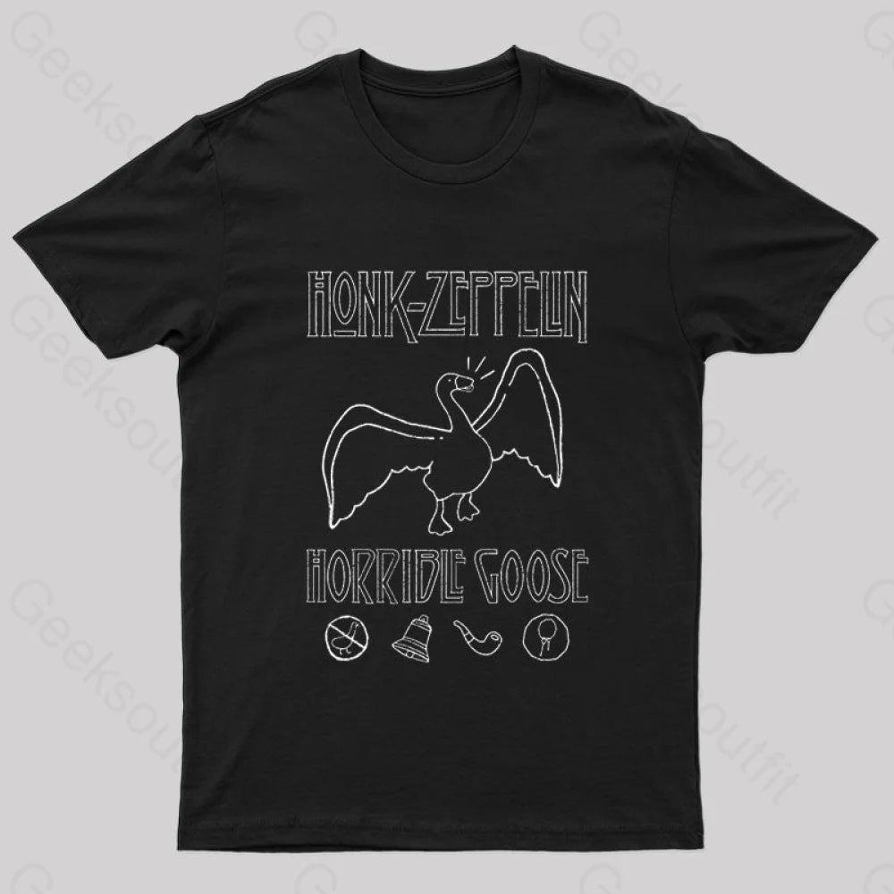 Honk Horrible Goose Nerd T-Shirt Disco