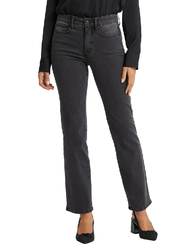 NYDJ Marilyn Cloud Stone Straight Leg Jean Traditional Women's Wool