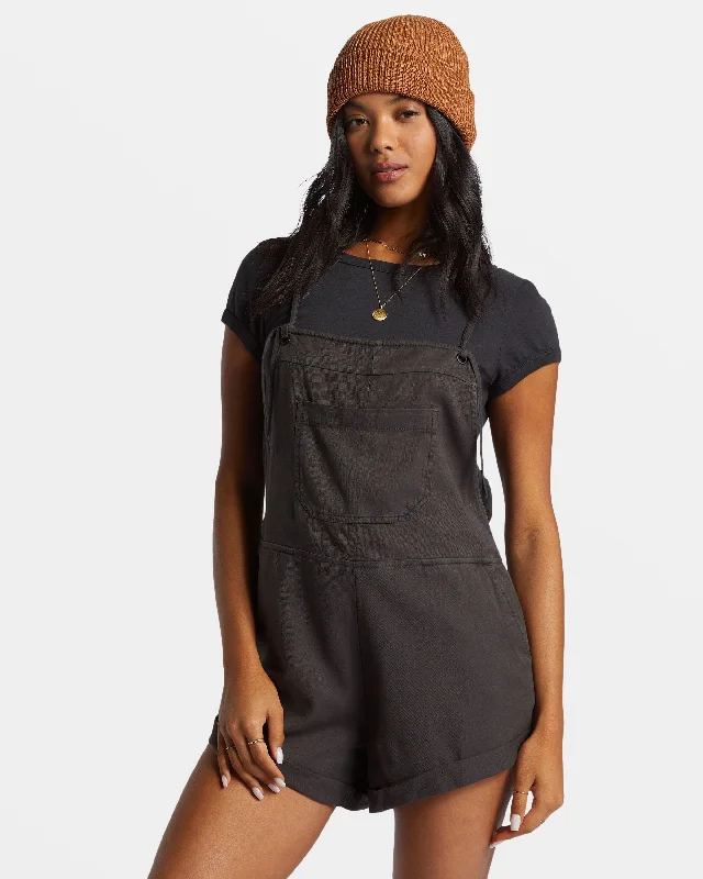 Wild Pursuit Romper - Off Black Bold Women's Animal Print