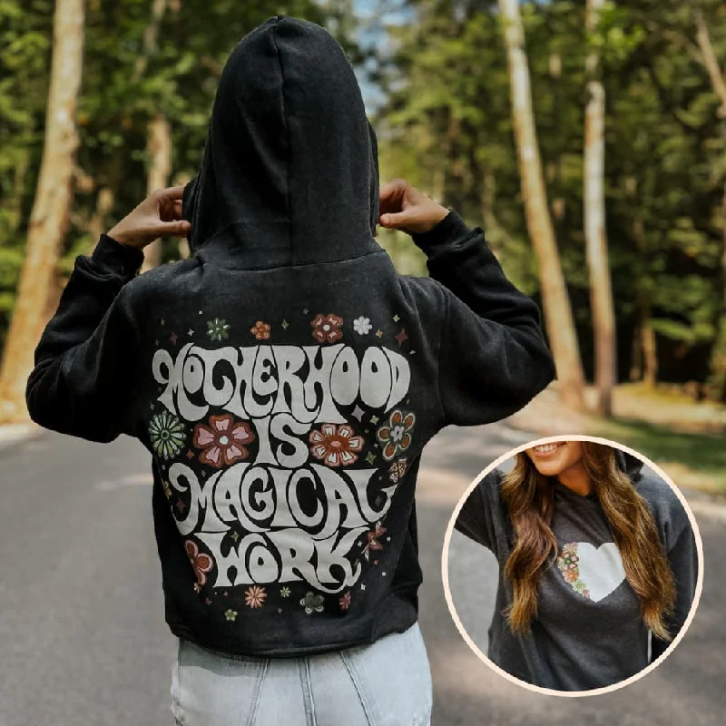 Motherhood Is Magical Work Hoodie Elegant Women's Formal 