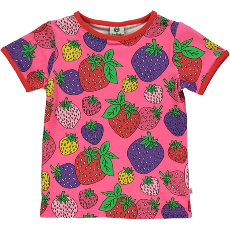 Småfolk Pink Strawberry T-shirt performance