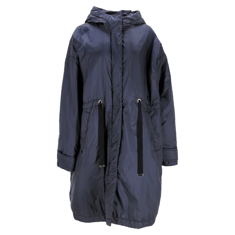 Max Mara The Cube Greenf Jacket in Navy Blue Polyester Stylish Women's Tropical 