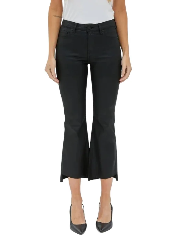 Crop Flare Jean In Charcoal Trendy Women's 