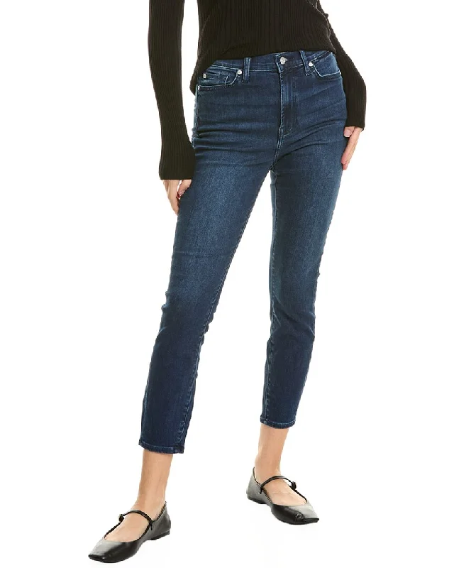 7 For All Mankind High-Waist Ankle Gwenevere Skinny Jean Compression