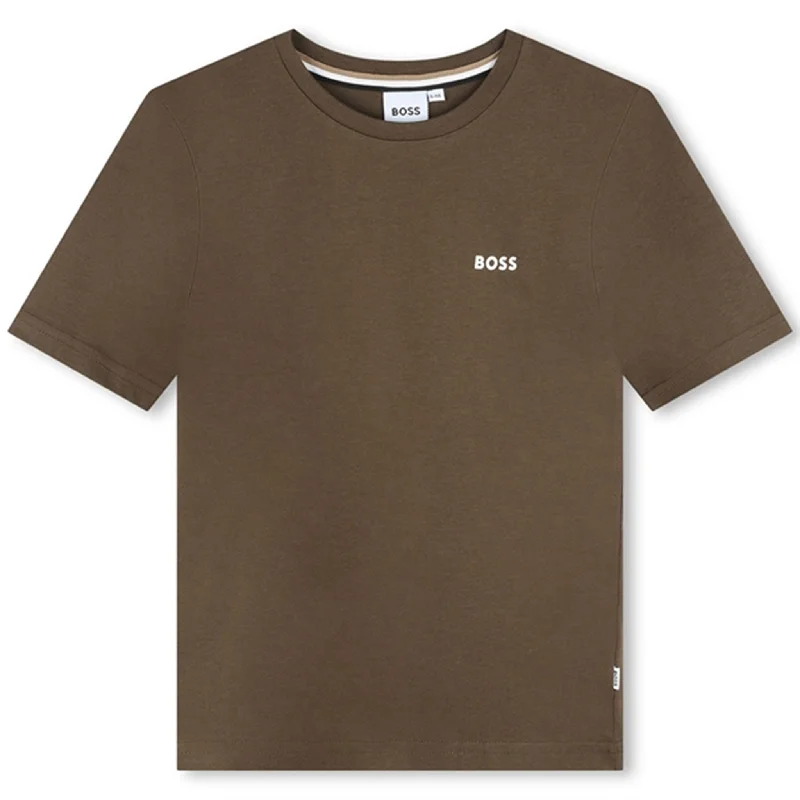 Hugo Boss Brown T-shirt Cool Women's Distressed