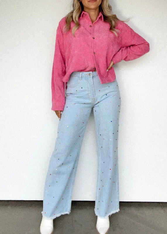 Playlist Rhinestone Denim Streetwear Style for 