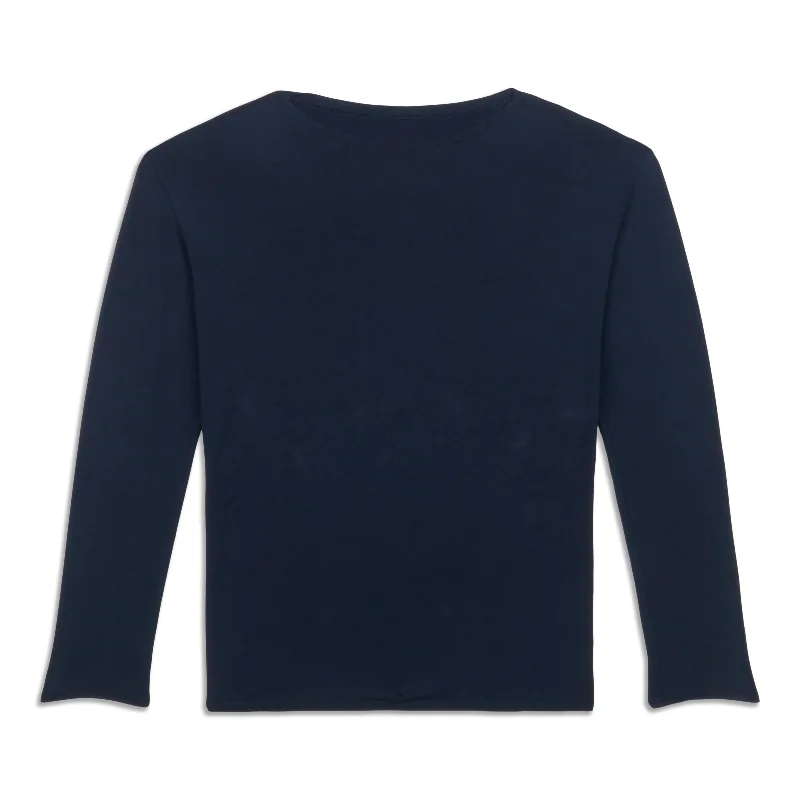 Relaxed-Fit Boatneck Long-Sleeve Shirt - Resale Artistic Women's Avant - 