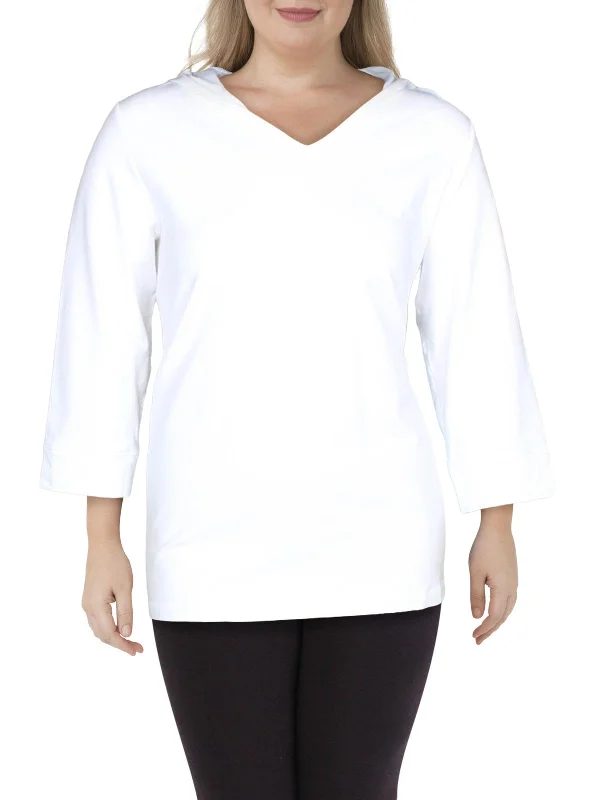 Plus Womens Fitness Running Hoodie Cozy Women's Sherpa - lined