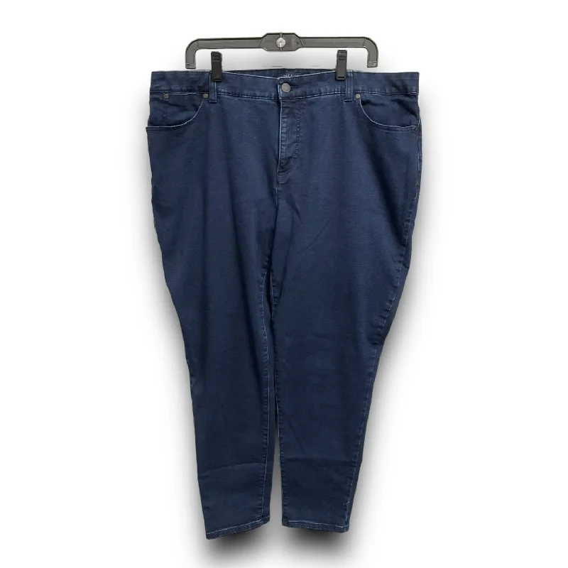 Jeans Straight By Talbots In Blue Denim, Size: 18w Hip Women's Retro