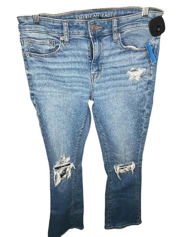 Jeans Boyfriend By American Eagle In Blue, Size: 8 European