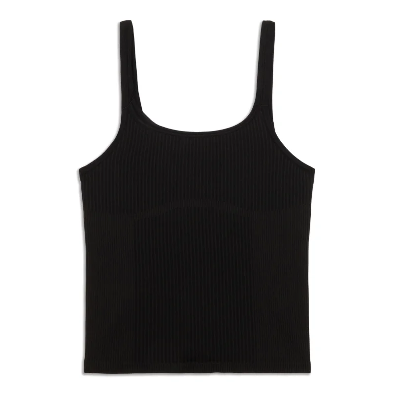 Ebb To Street Scoop-Neck Cropped Tank Top - Resale Sophisticated Women's 