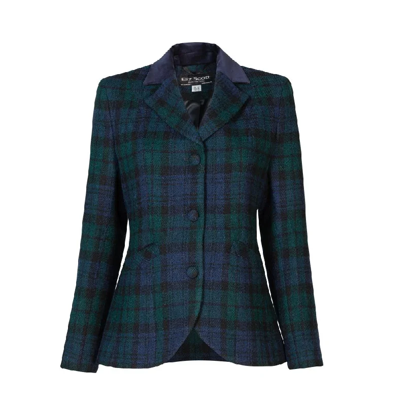 Women's Harris Tweed Jacket - Sandy - Black Watch Sophisticated Women's 