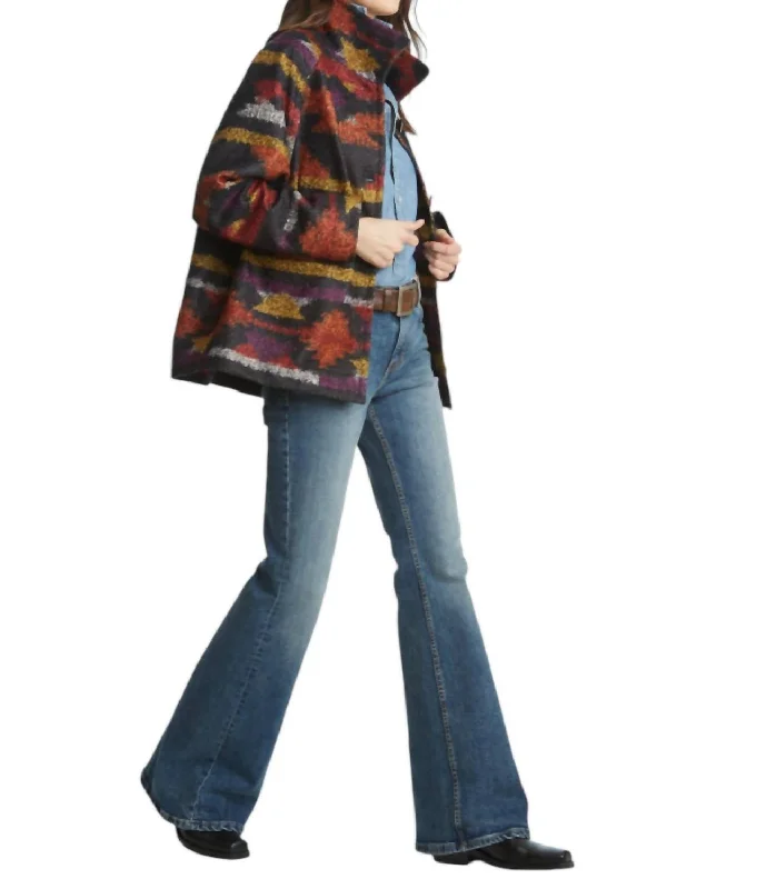 Yellowstone Printed Jacket In Multi Refined Women's Velvet