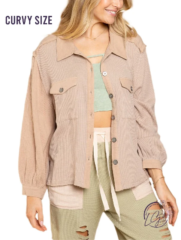 Curvy After You Oversized Shacket British Gentlewoman Style