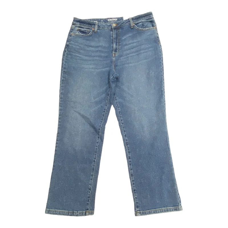 Jeans Straight By Sonoma In Blue Denim, Size: 1x Edgy Women's Punk